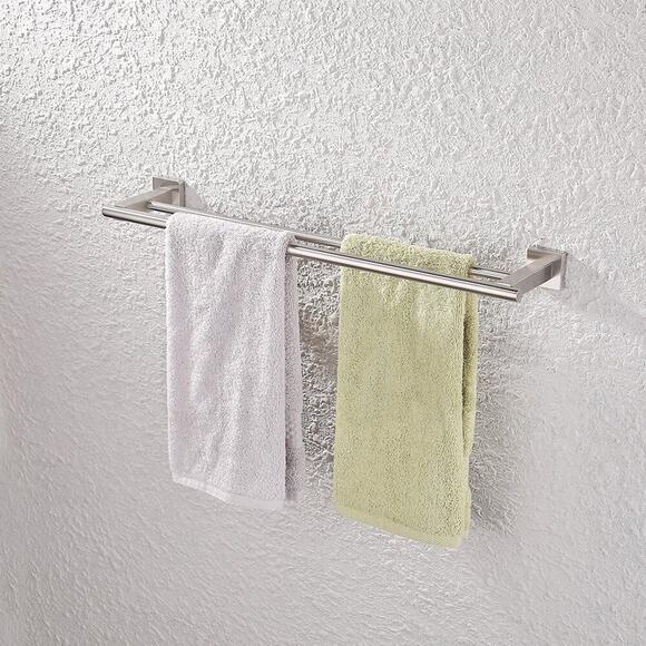 NEW IN BOX! KES Modern Towel Bar Holder with Double Rod 23 Inch Brushed Nickel - Picture 1 of 8